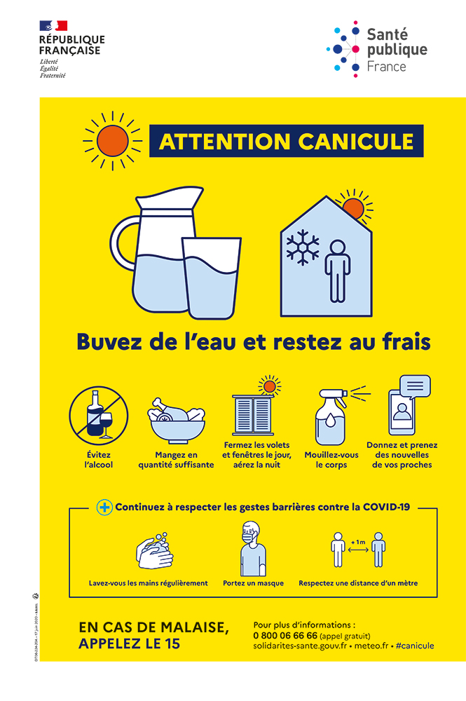 affiche : conseils pendant la canicule